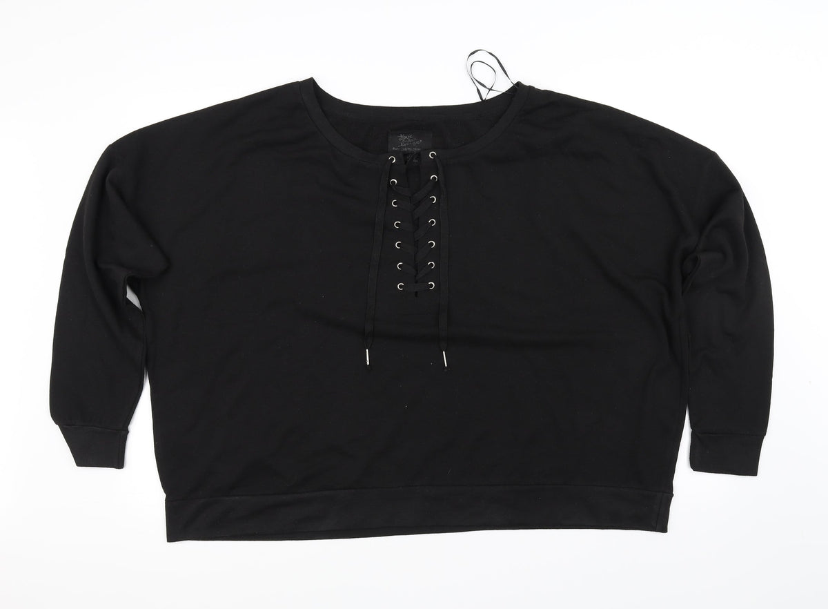 lenx  Womens Black   Pullover Jumper Size 18