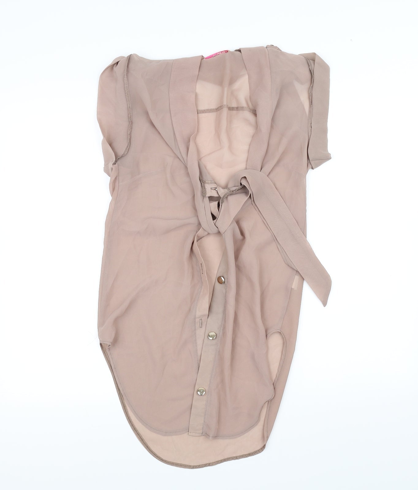 Womens UK Size 8 Krisp Beige Basic Blouse