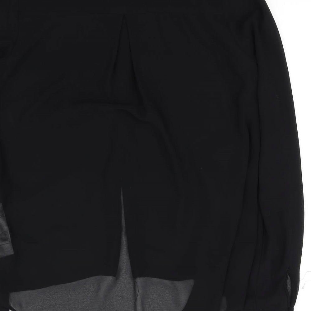 Womens UK Size 10 New Look Black Basic Blouse
