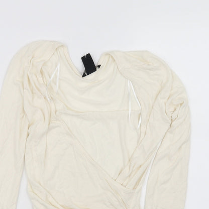 Womens UK Size XS H&M White Basic Blouse