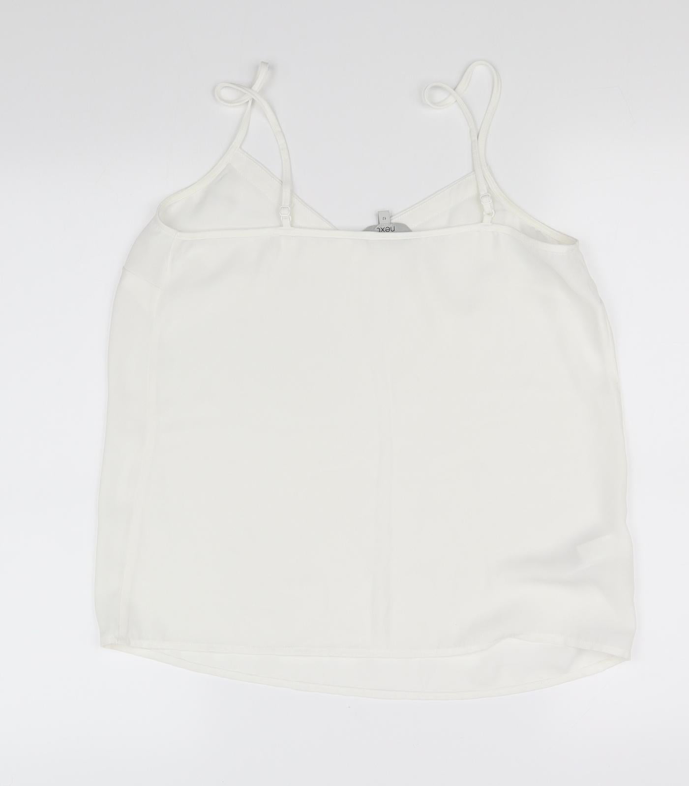 Womens UK Size 12 NEXT White Basic Blouse