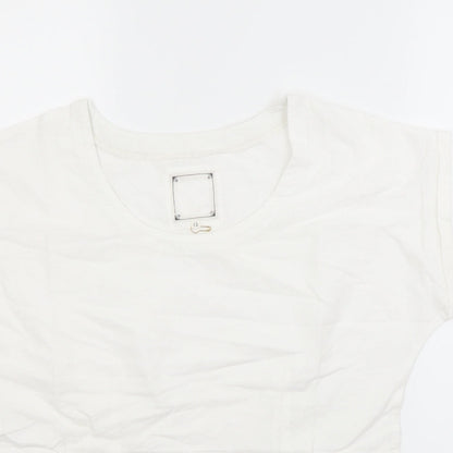 Womens UK Size 12 Preworn White Basic T-Shirt