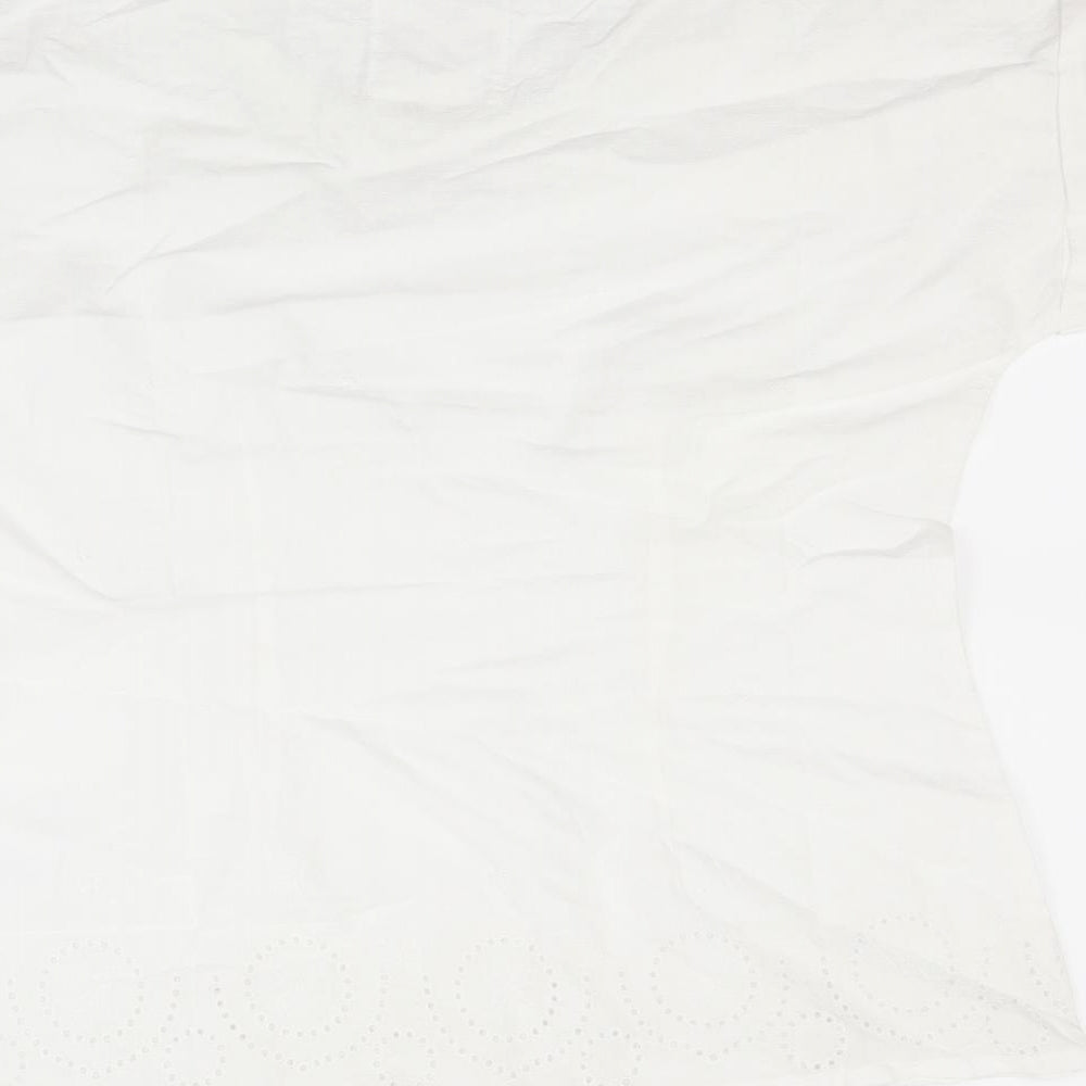 Womens UK Size 12 Preworn White Basic T-Shirt