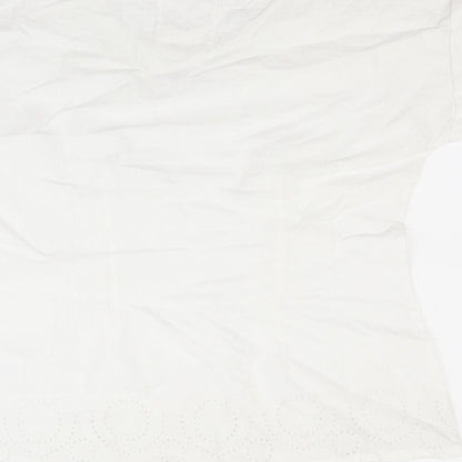 Womens UK Size 12 Preworn White Basic T-Shirt