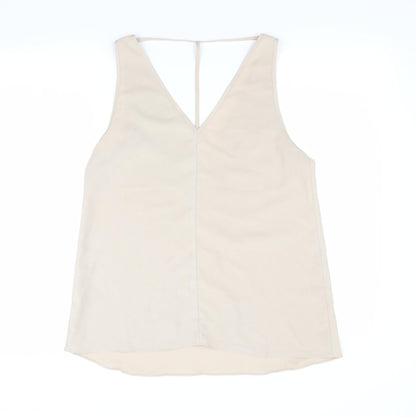 Womens UK Size 8 River Island Beige Basic Blouse