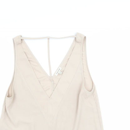 Womens UK Size 8 River Island Beige Basic Blouse
