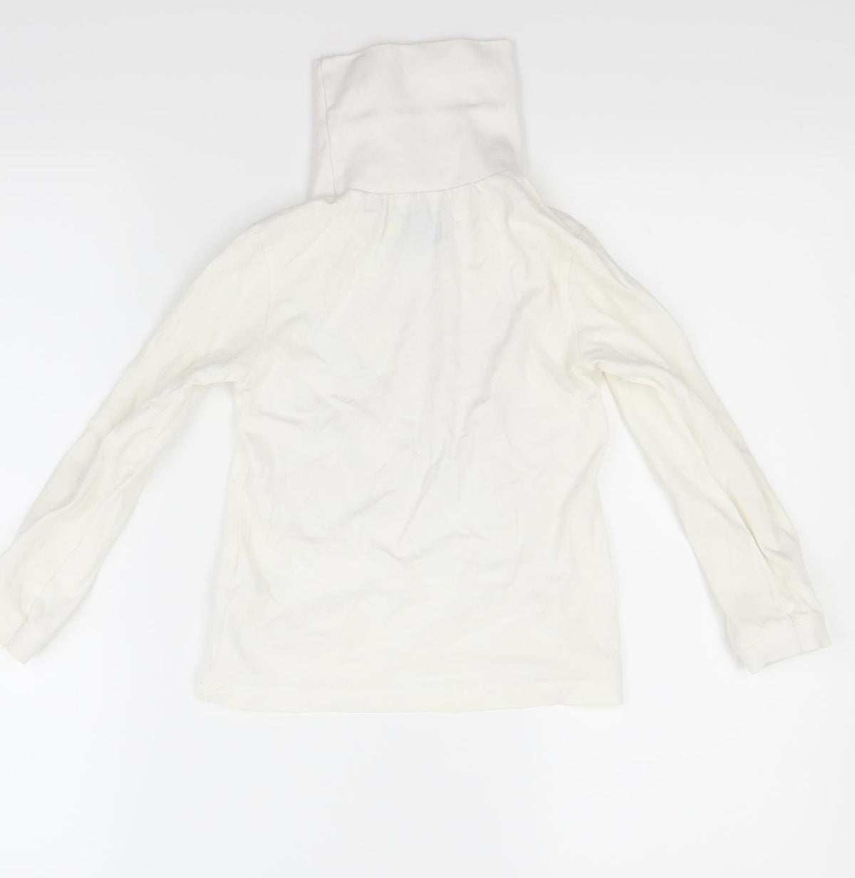 Preworn Boys White   Pullover Sweatshirt Size 6 Years