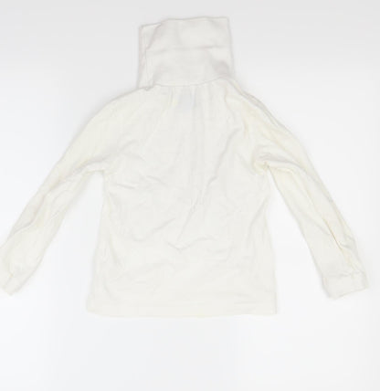 Preworn Boys White   Pullover Sweatshirt Size 6 Years