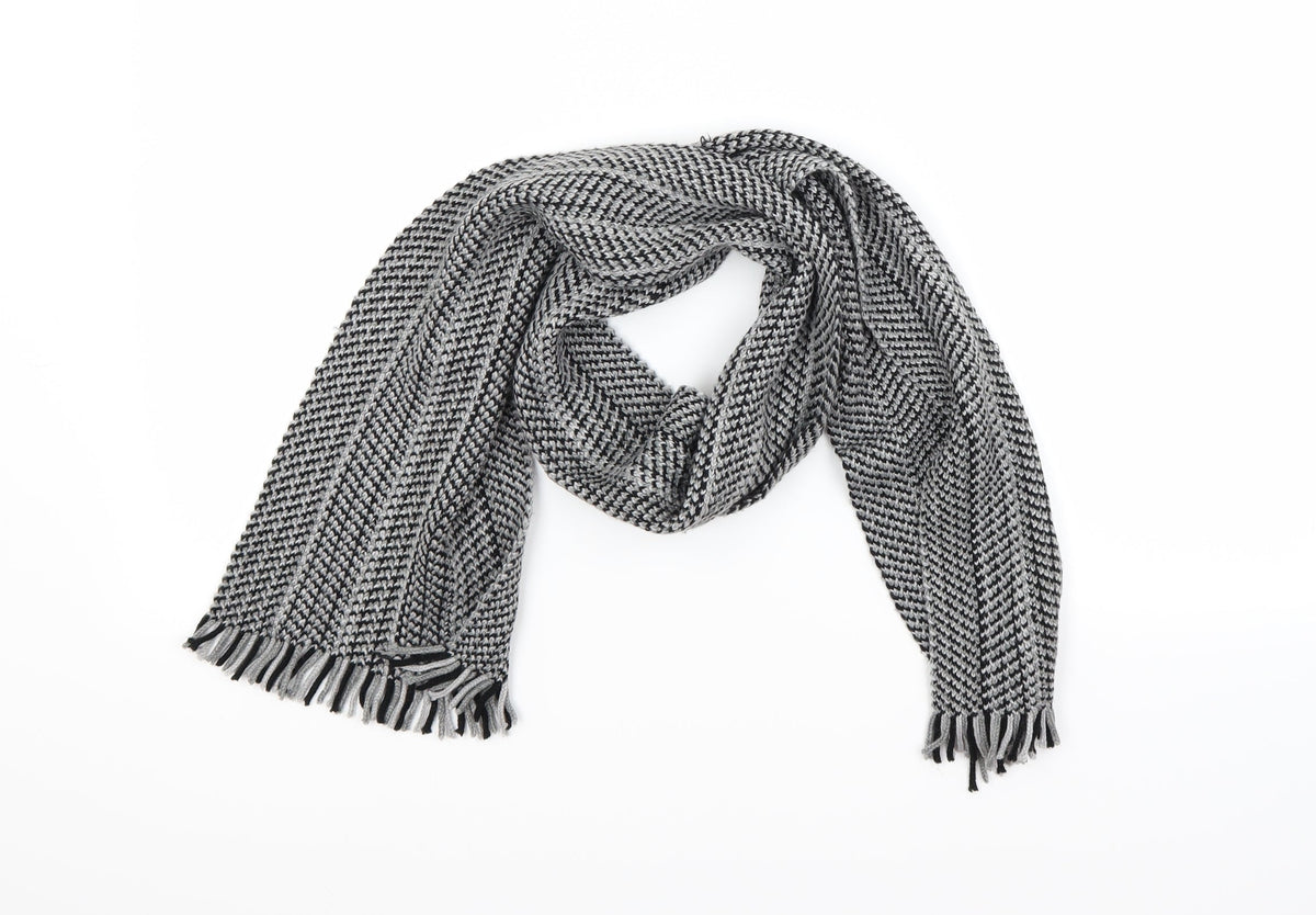 Front view of Preworn unisex grey scarf size regular