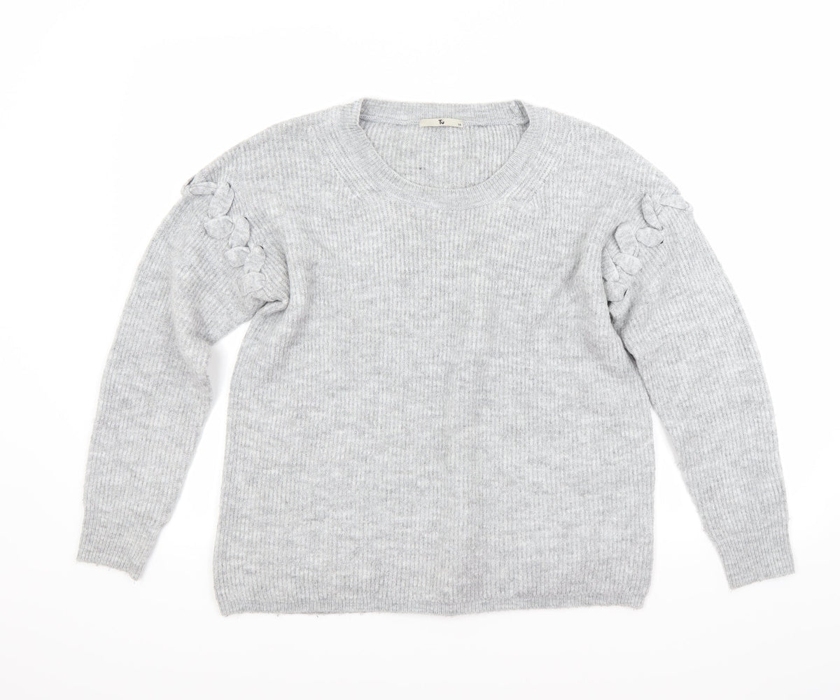 Tu Womens Grey   Pullover Jumper Size 10