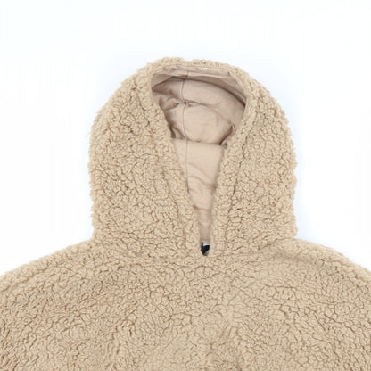New Look Girls Beige  Fleece Pullover Hoodie Size 12 Years
