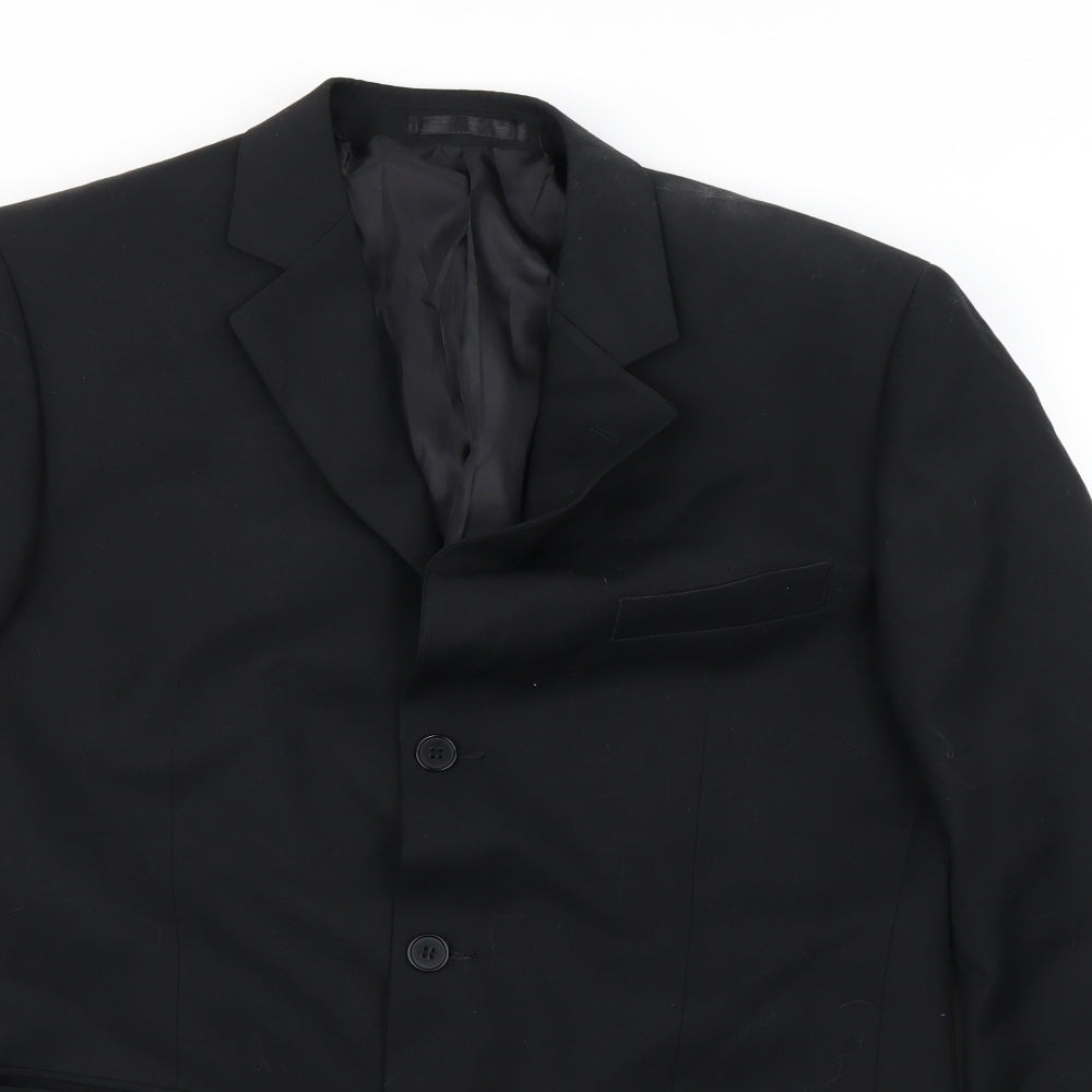 Mens UK Size 40 Karl Jackson Regular Black Suit Jacket