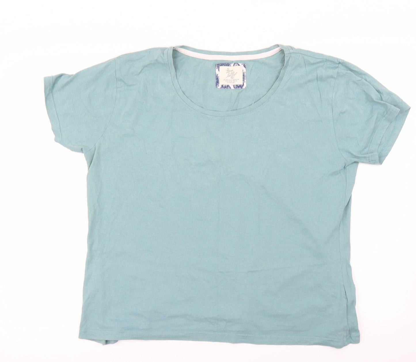 Womens UK Size XL love to lounge Green Basic T-Shirt