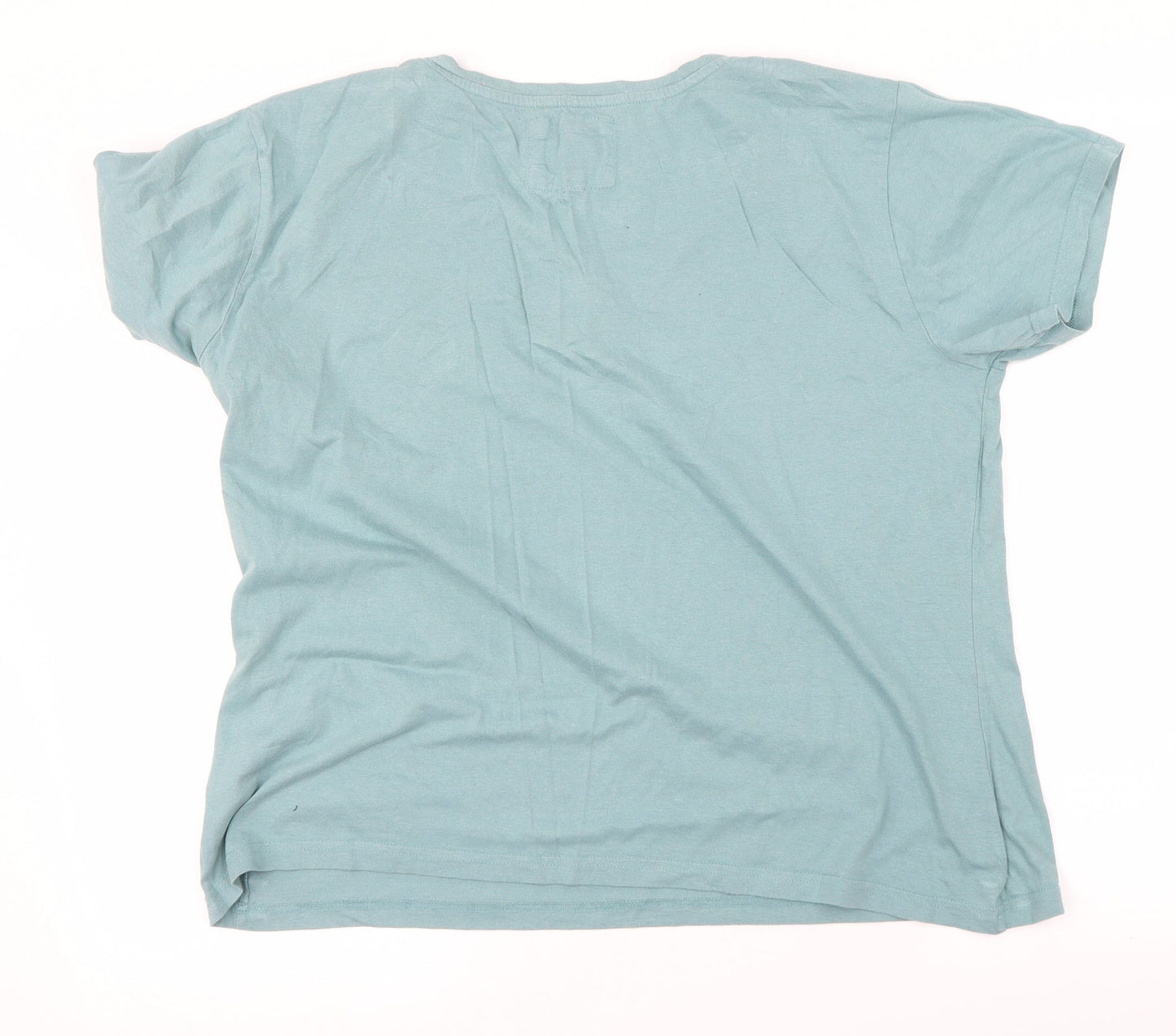 Womens UK Size XL love to lounge Green Basic T-Shirt