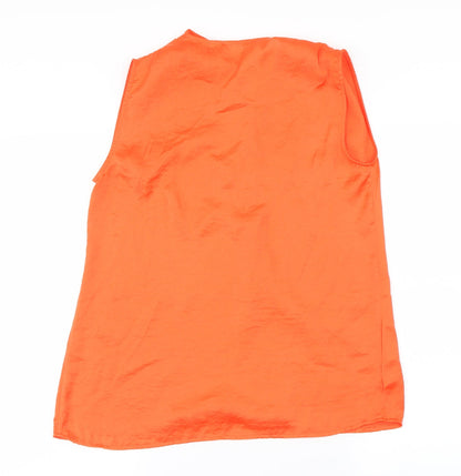 herry Womens Orange   Basic Blouse Size 6