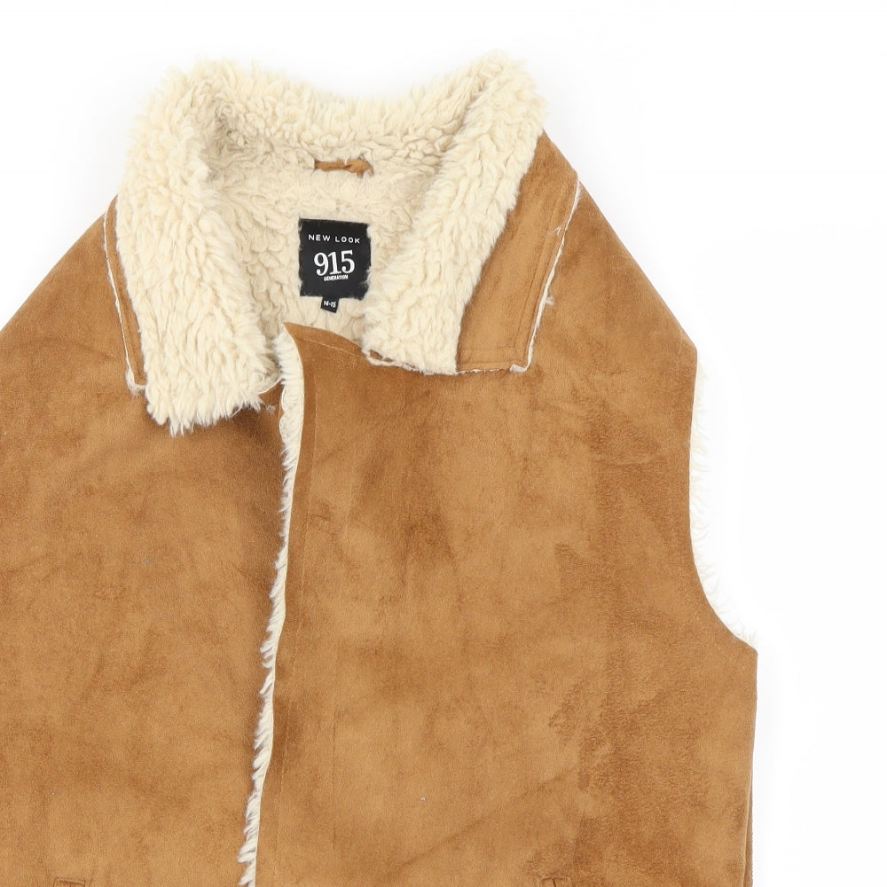 New Look Girls Brown   Jacket Coat Size 14-15 Years