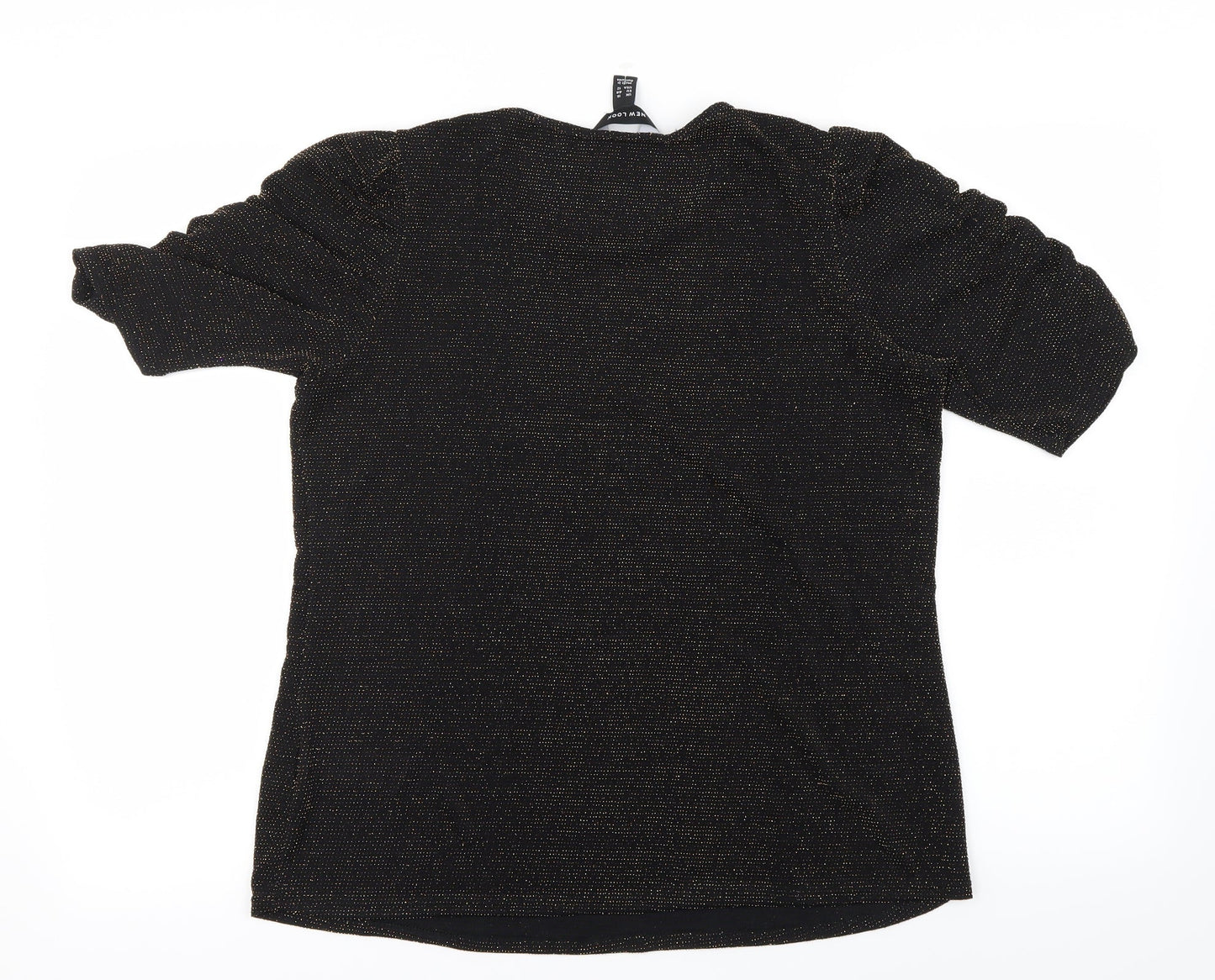 Womens UK Size 16 New Look Black Basic Blouse
