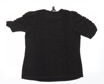 Womens UK Size 16 New Look Black Basic Blouse