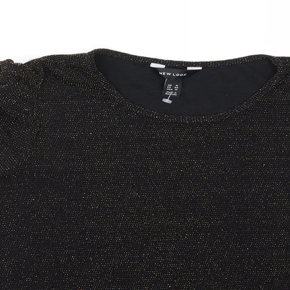 Womens UK Size 16 New Look Black Basic Blouse
