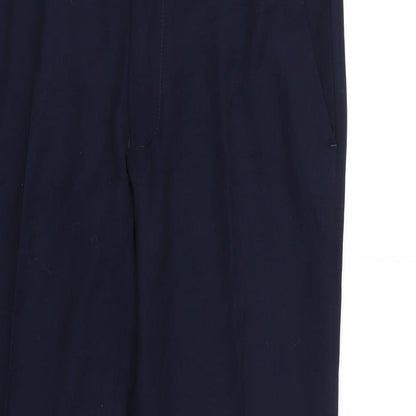 Womens UK Size 32 Topman Regular Fit Cropped Blue Trousers