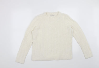 TU Womens Beige Striped  Pullover Jumper Size 14