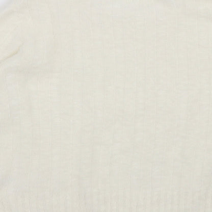 TU Womens Beige Striped  Pullover Jumper Size 14