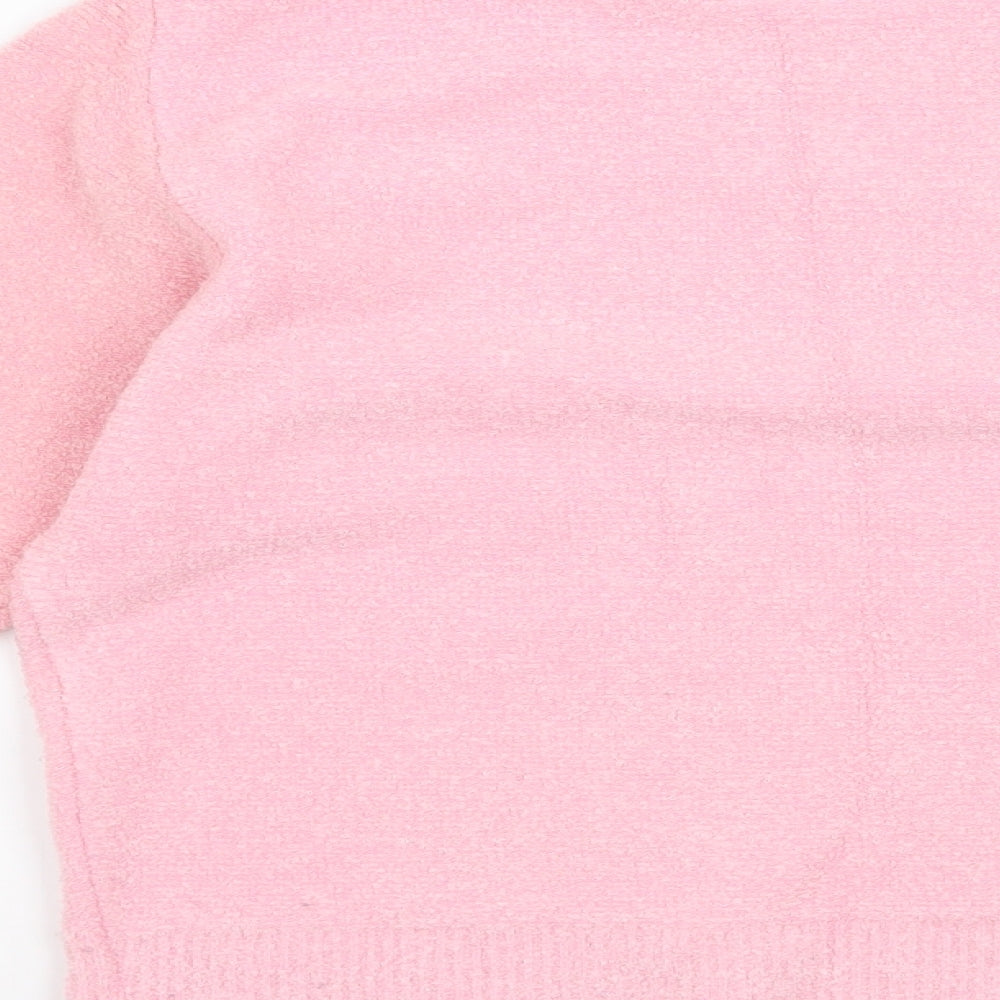 4Me Womens Pink Floral  Pullover Jumper Size S