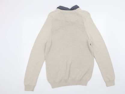 George Mens Beige   Pullover Jumper Size M