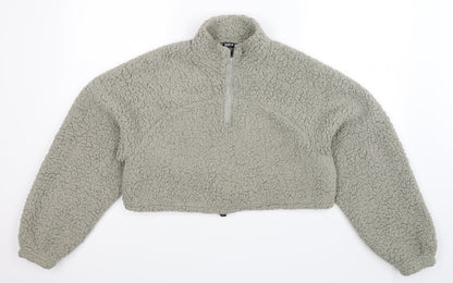 SheIn Womens Grey  Fleece Jacket  Size S