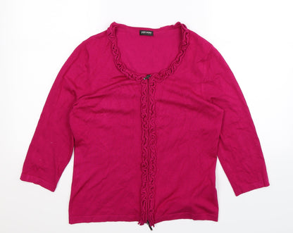 Gerry Weber Womens Pink  Knit Cardigan Jumper Size 10