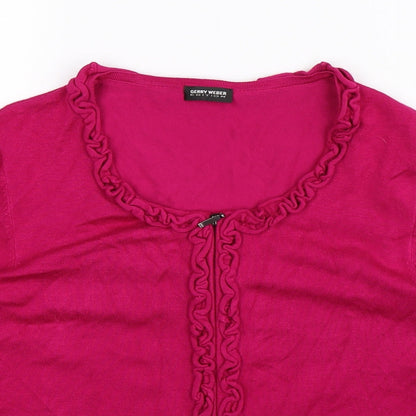 Gerry Weber Womens Pink  Knit Cardigan Jumper Size 10