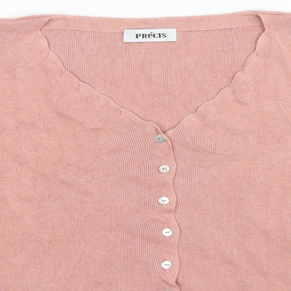 Precis Womens Beige  Knit Cardigan Jumper Size M