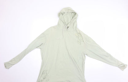Mens UK Size M New Look Green Pullover Hoodie