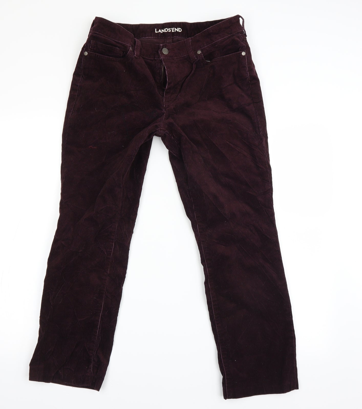 Lands end Womens Purple   Straight Jeans Size 14 L23 in