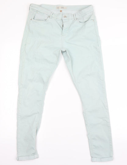 Womens UK Size 32 Top shop Regular Fit Skinny Green Jeans