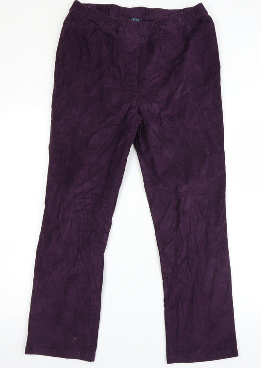 Amber Womens Purple   Straight Jeans Size 16 L25 in