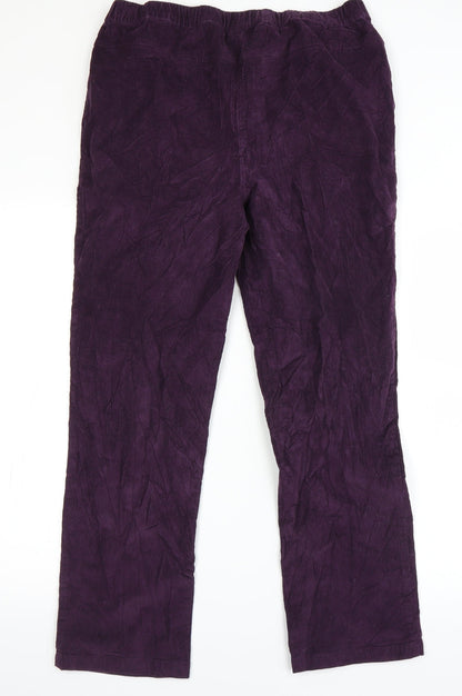 Amber Womens Purple   Straight Jeans Size 16 L25 in