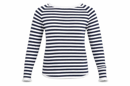 Magnum Girls White Striped  Pullover Jumper Size 13 Years