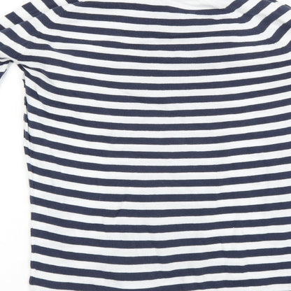 Magnum Girls White Striped  Pullover Jumper Size 13 Years