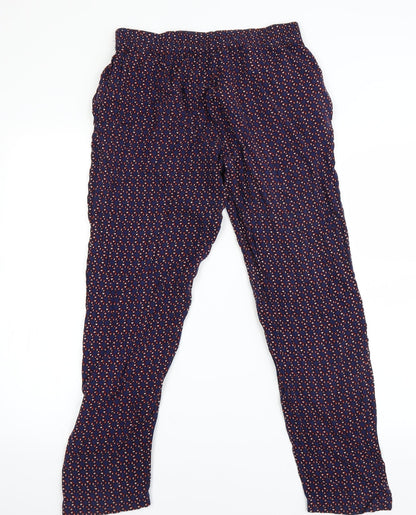 Womens UK Size 10 NEXT Relaxed Fit Chino Blue Trousers