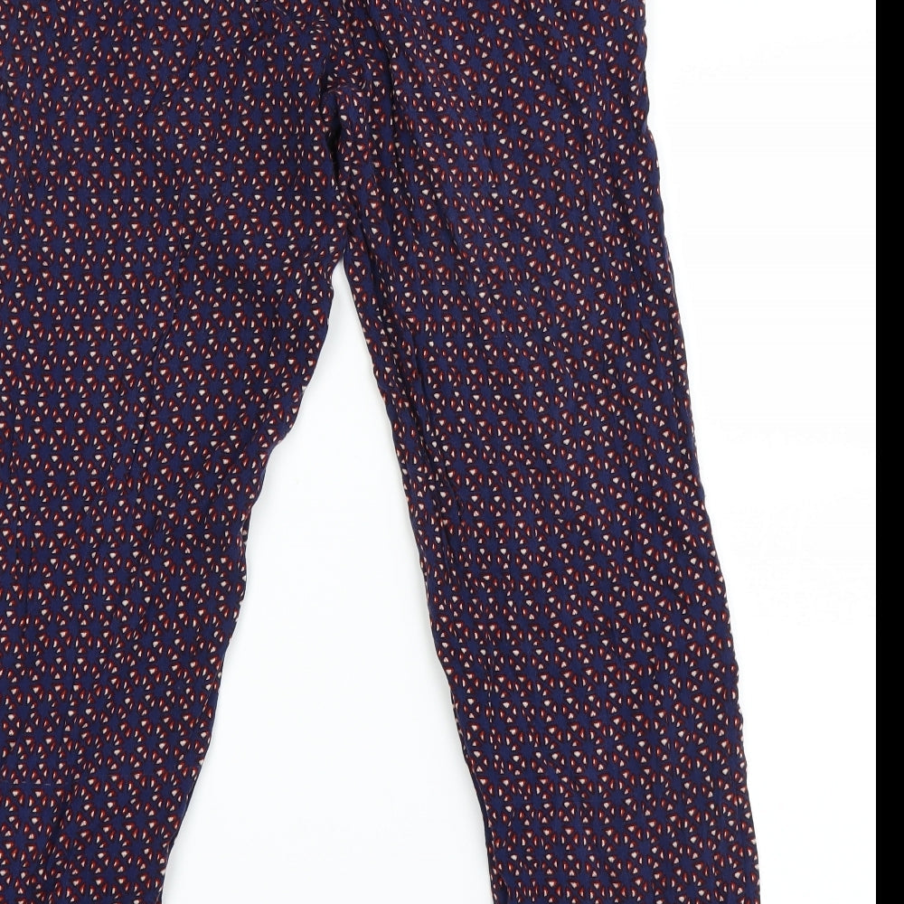 Womens UK Size 10 NEXT Relaxed Fit Chino Blue Trousers