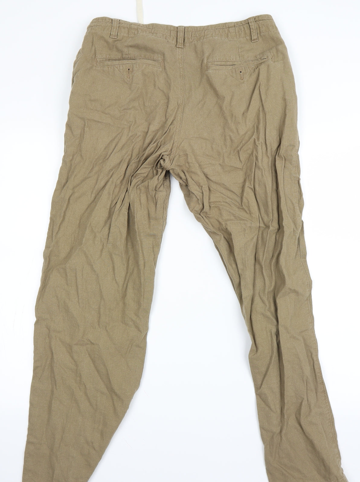 Marks and Spencer Mens Beige   Chino Trousers Size 32 L25 in