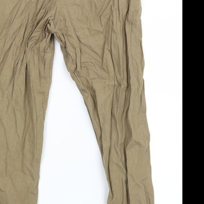 Marks and Spencer Mens Beige   Chino Trousers Size 32 L25 in