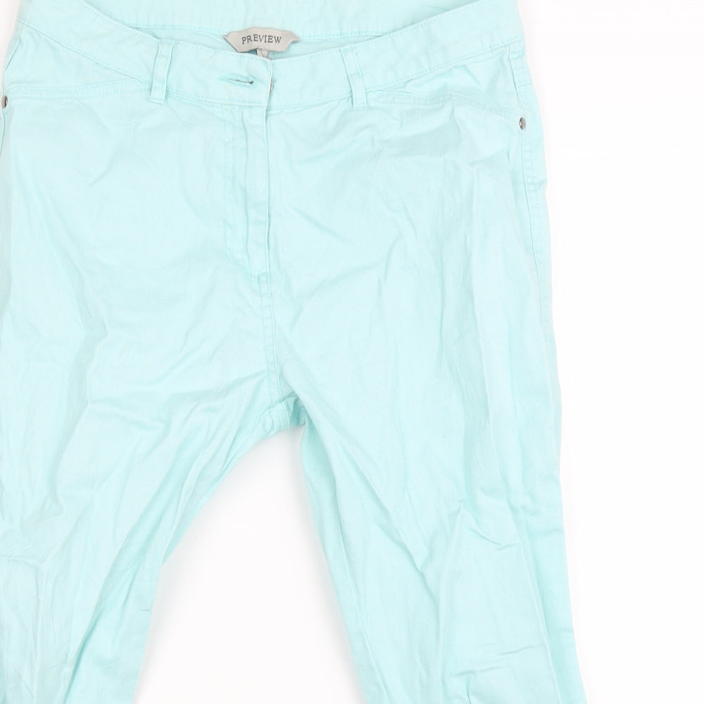Womens UK Size 12 Preview  Chino Green Trousers