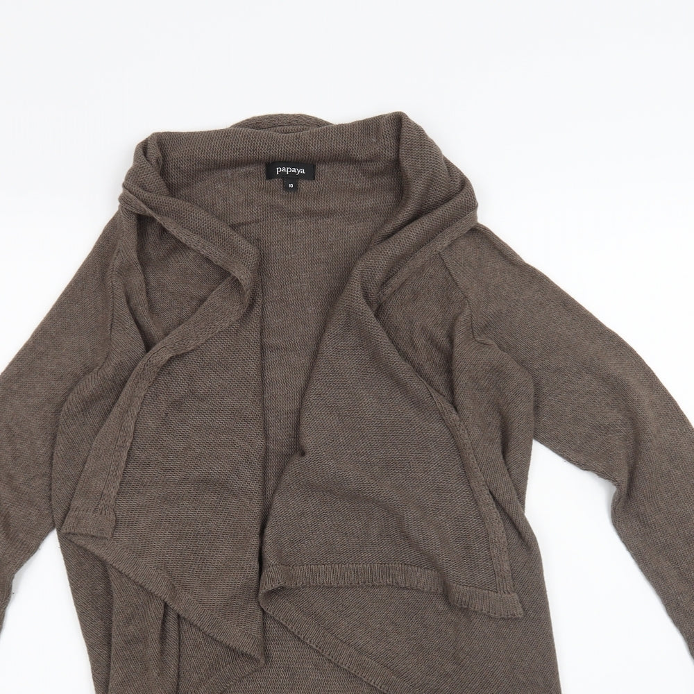 Papaya Womens Brown   Cardigan Jumper Size 10