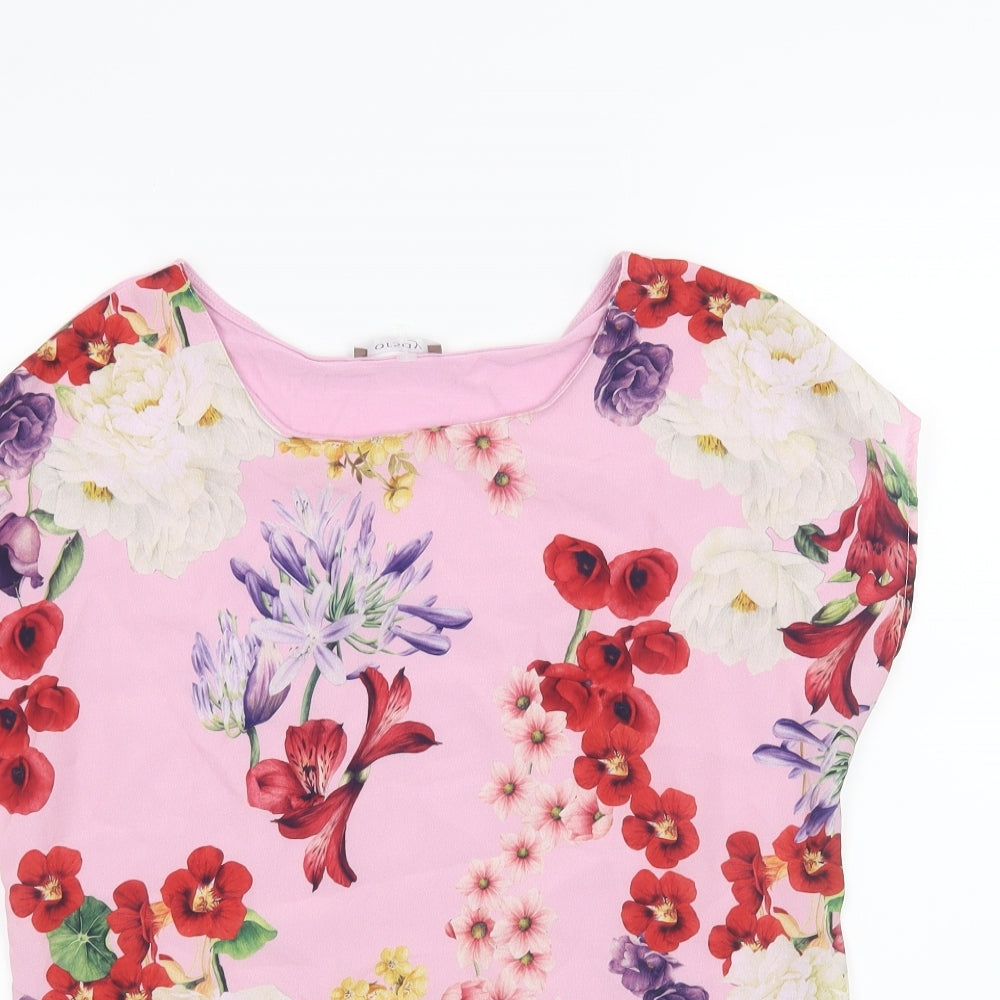 Womens UK Size S ORSAY Pink Basic T-Shirt