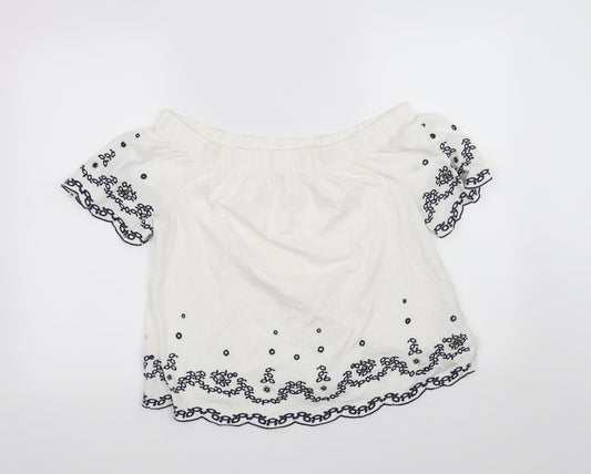 Per Una Womens White   Basic Blouse Size 10