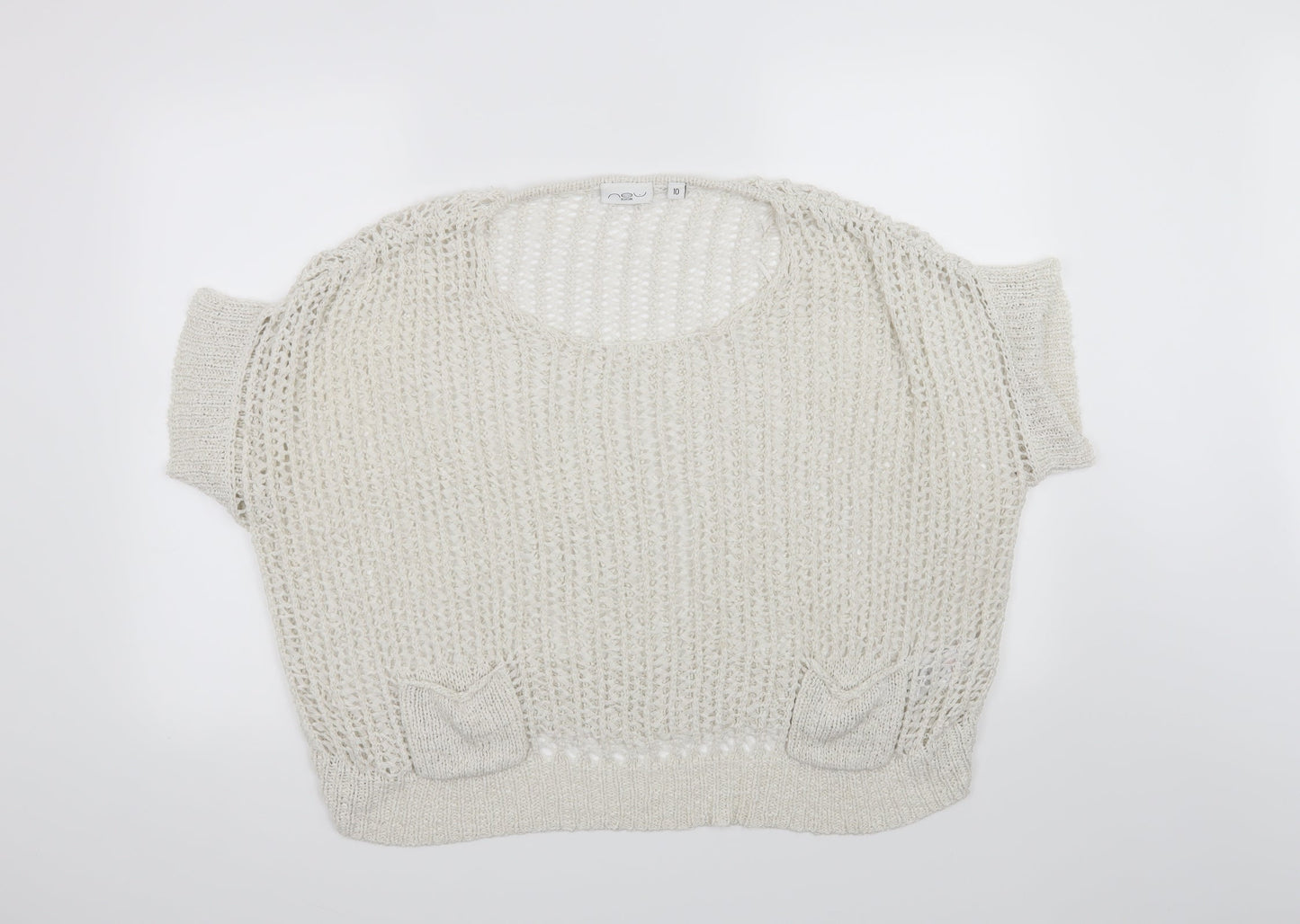 New Look  Womens White   Pullover Jumper Size 10