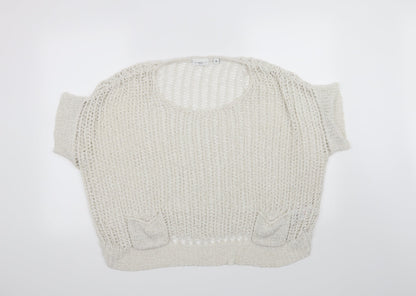 New Look  Womens White   Pullover Jumper Size 10