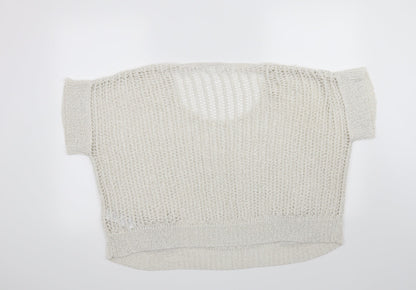 New Look  Womens White   Pullover Jumper Size 10